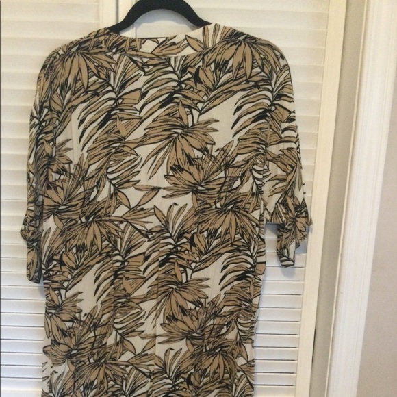 Kaffe KAlifa Amber Tunic, Size 36, Sand Leaf Print - Picture 3 of 6
